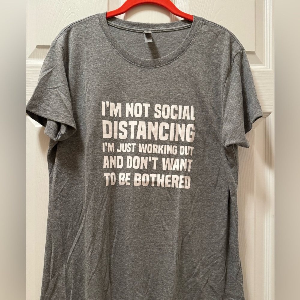 Constantly Varied Gear CVG Women’s XXL Gray Fitted Tee - Social Distancing
